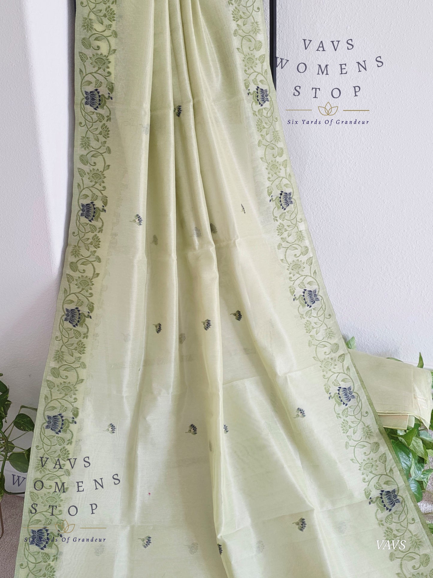 Semi Tissue Silk Cotton Jamdani Style Saree