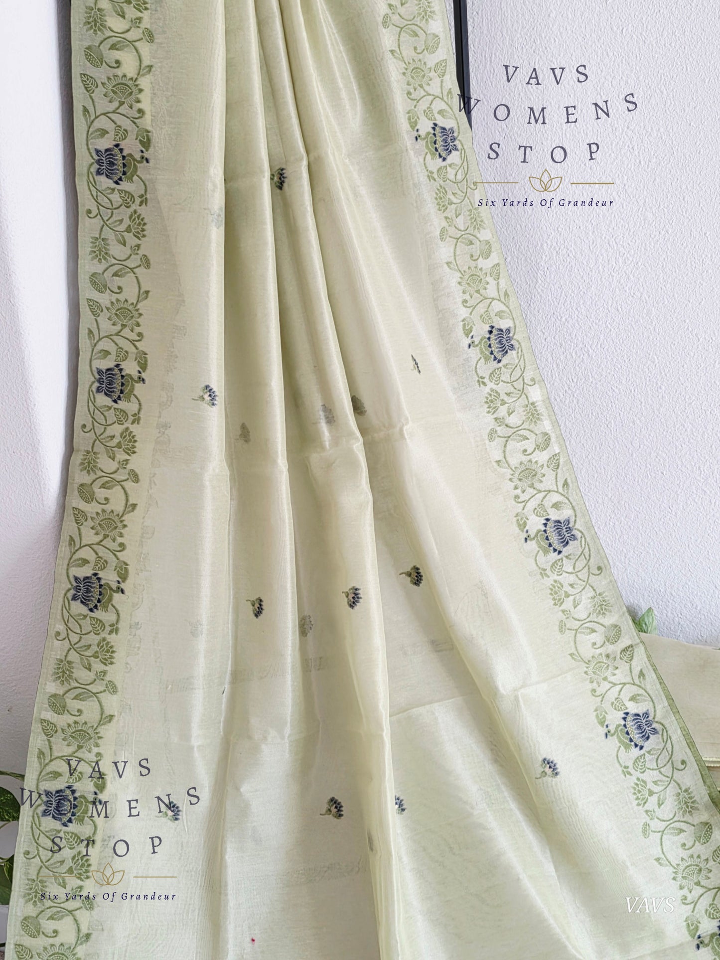 Semi Tissue Silk Cotton Jamdani Style Saree