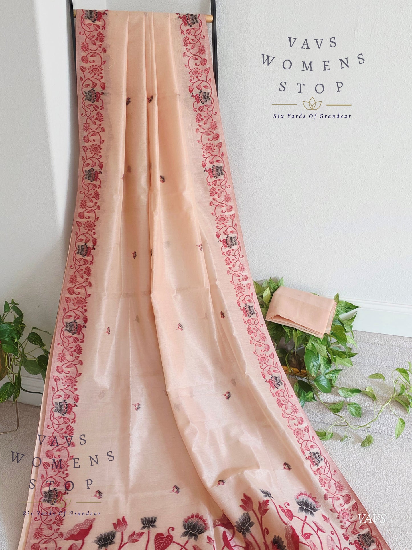 Semi Tissue Silk Cotton Jamdani Style Saree