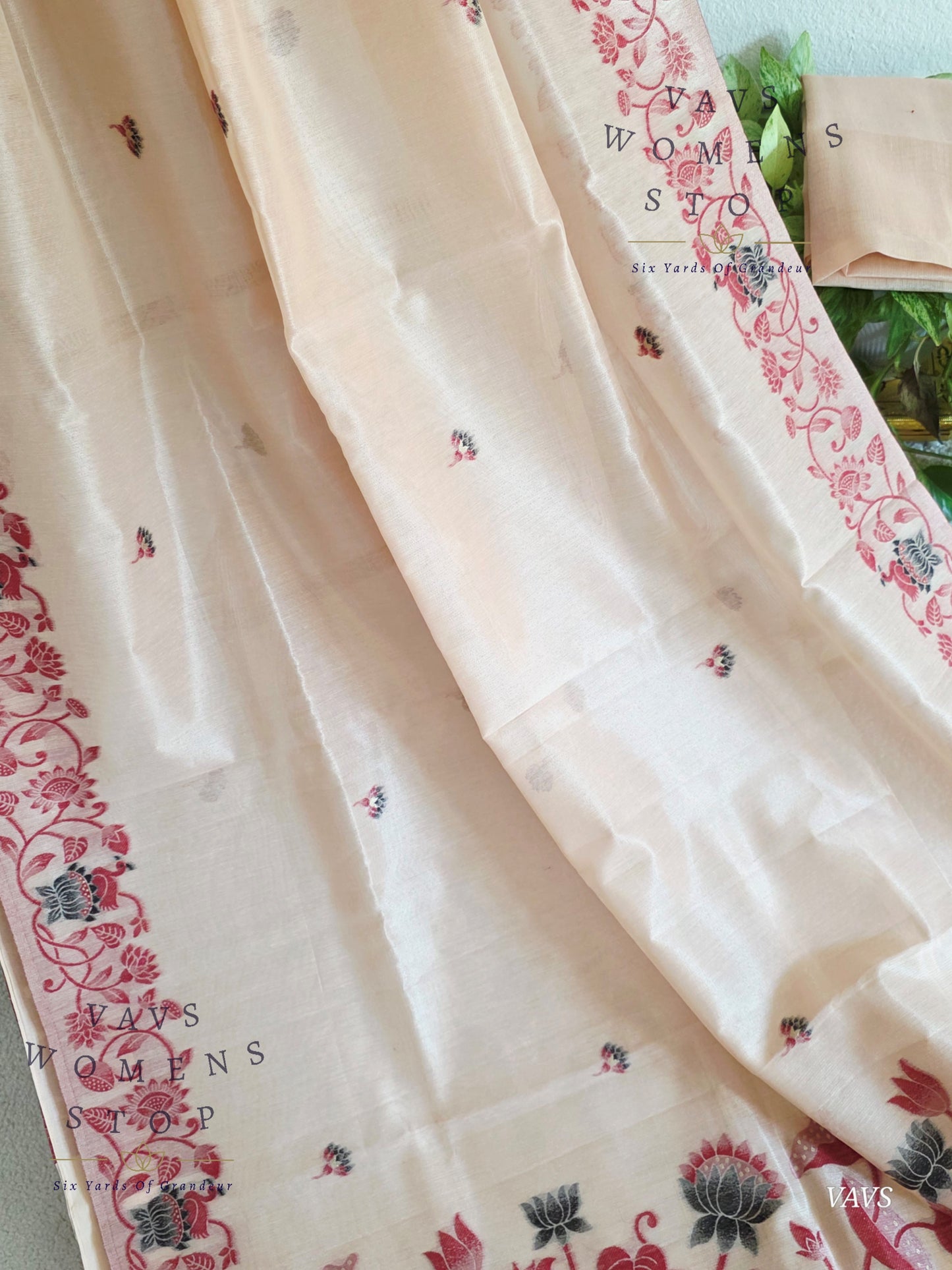 Semi Tissue Silk Cotton Jamdani Style Saree