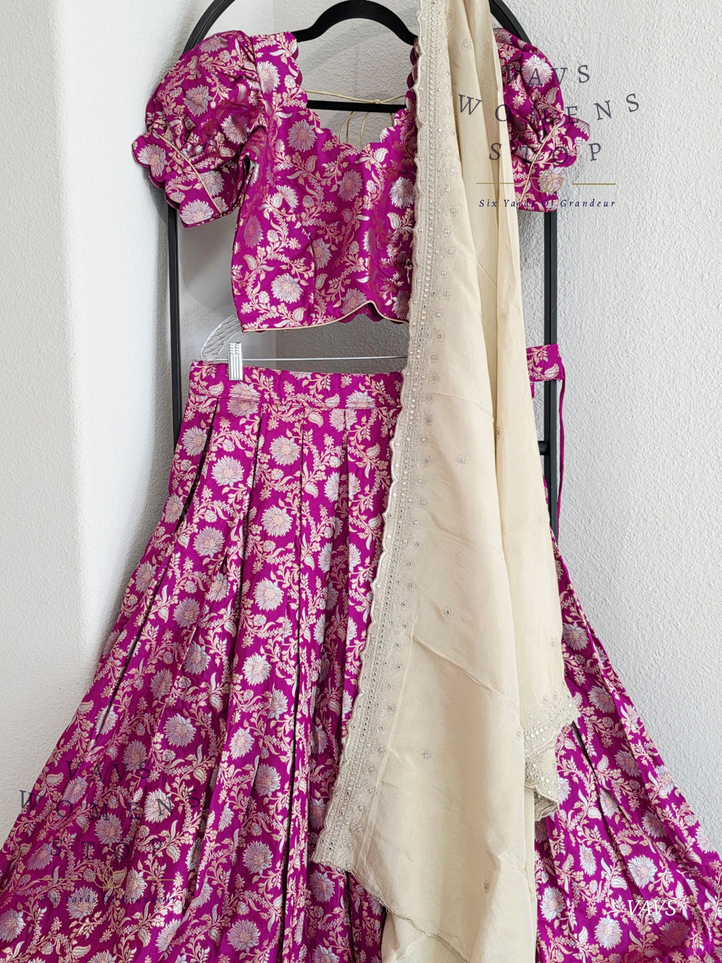 Designer Benarasi All Over Designer Half Saree Set