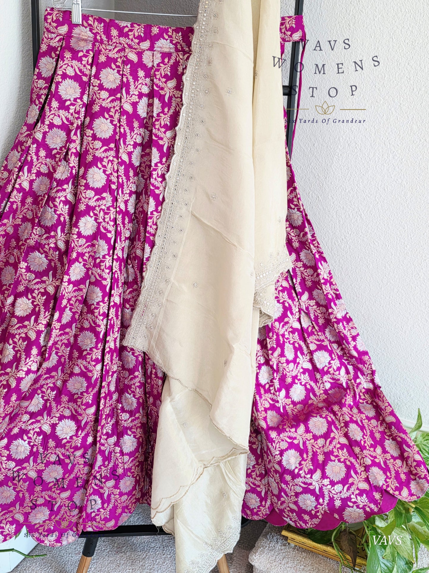 Designer Benarasi All Over Designer Half Saree Set