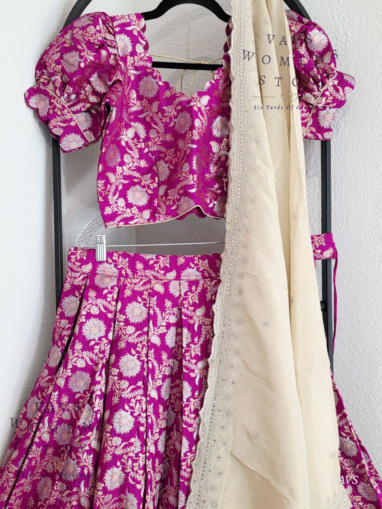 Designer Benarasi All Over Designer Half Saree Set