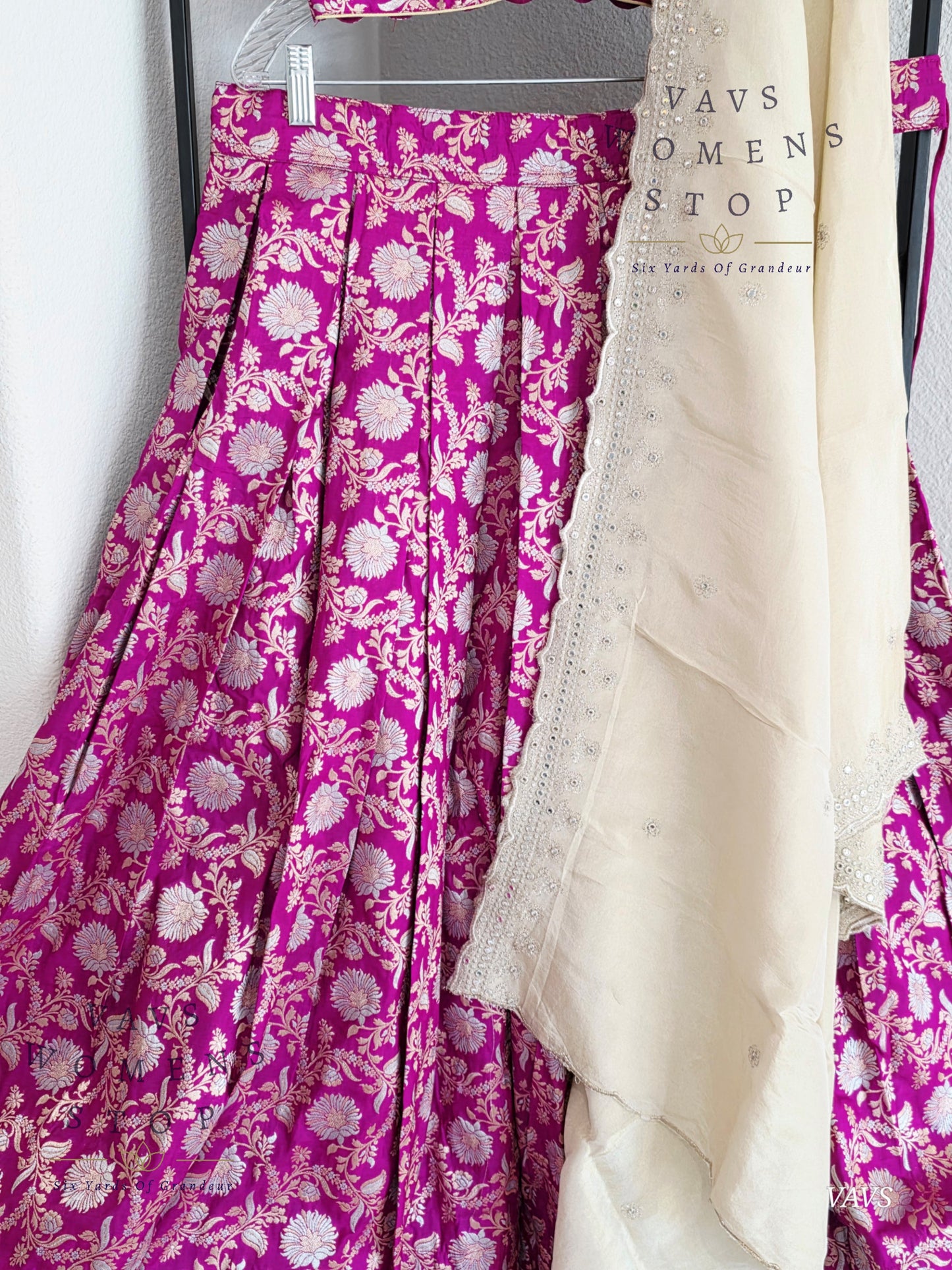 Designer Benarasi All Over Designer Half Saree Set