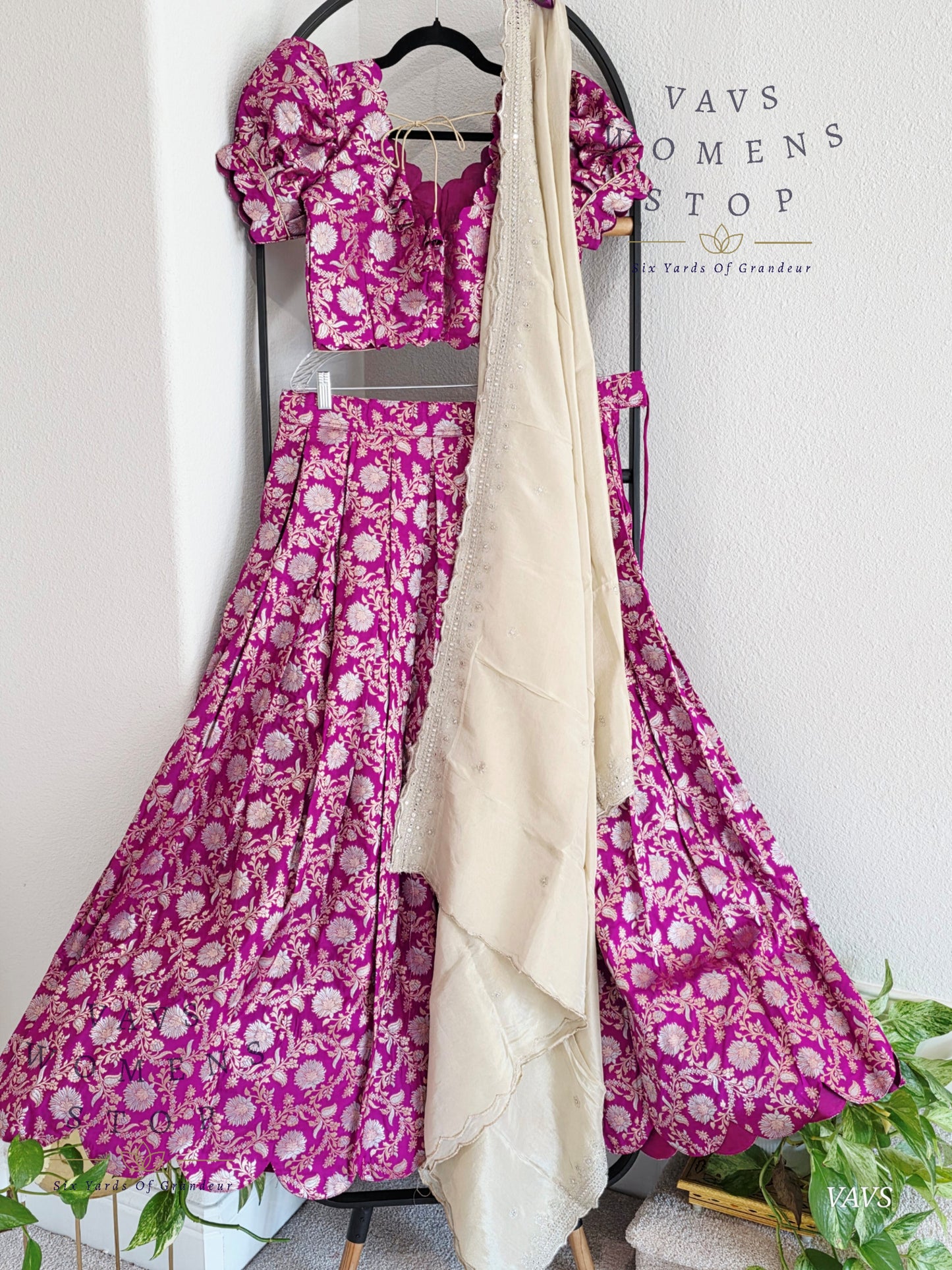 Designer Benarasi All Over Designer Half Saree Set