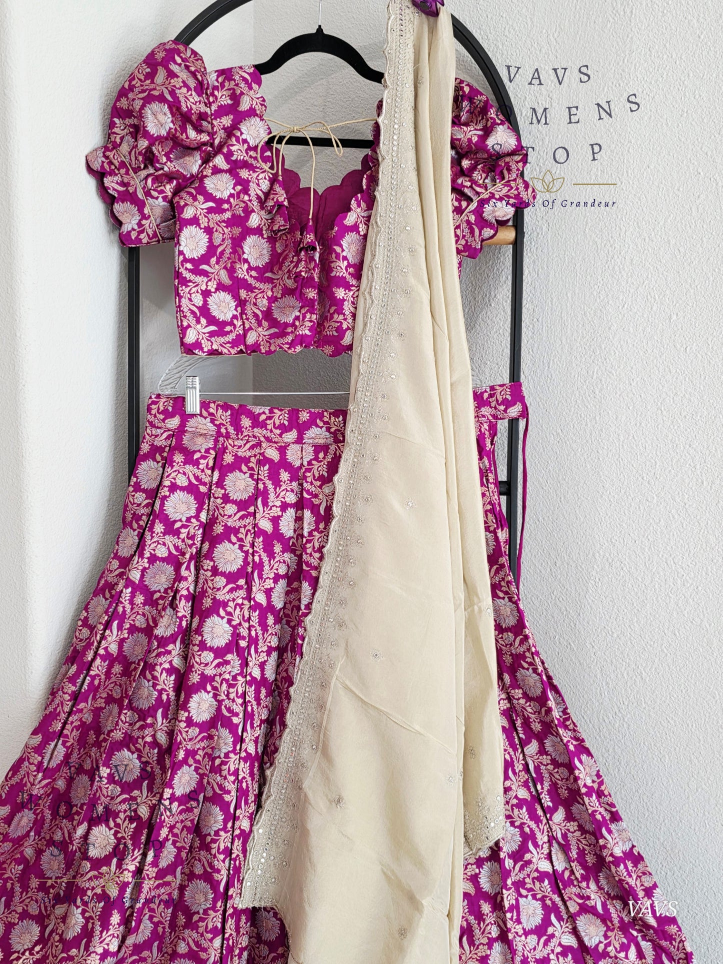Designer Benarasi All Over Designer Half Saree Set