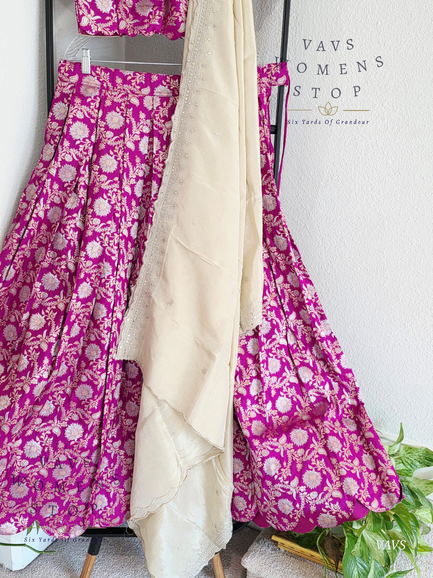Designer Benarasi All Over Designer Half Saree Set