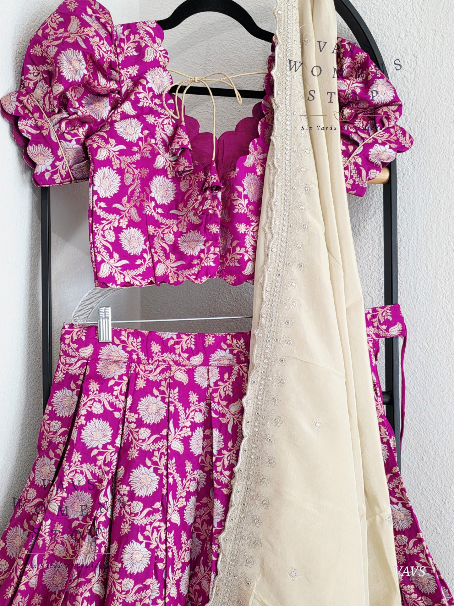 Designer Benarasi All Over Designer Half Saree Set