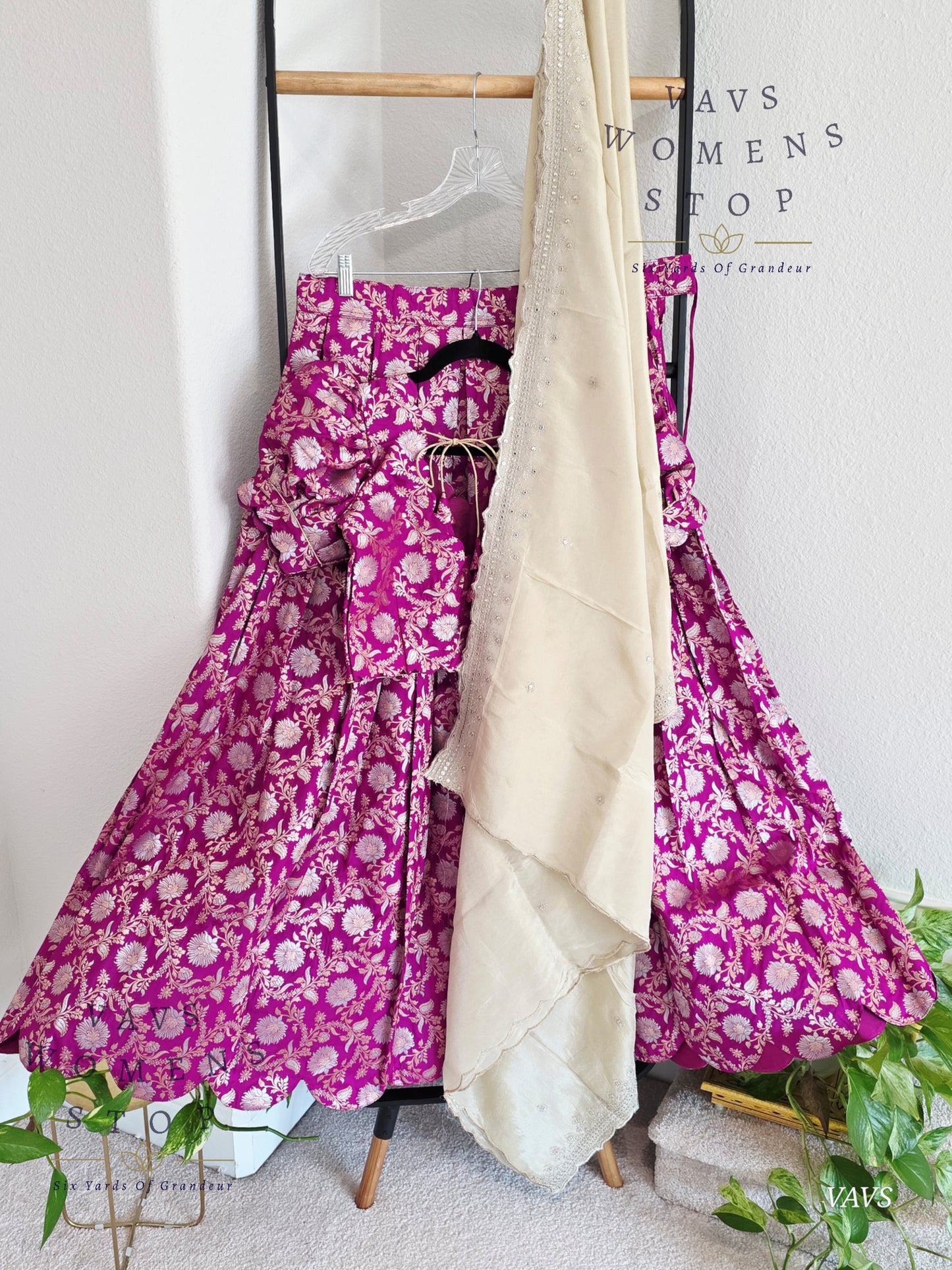 Designer Benarasi All Over Designer Half Saree Set