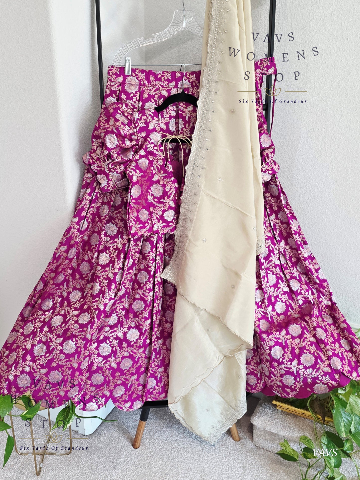 Designer Benarasi All Over Designer Half Saree Set
