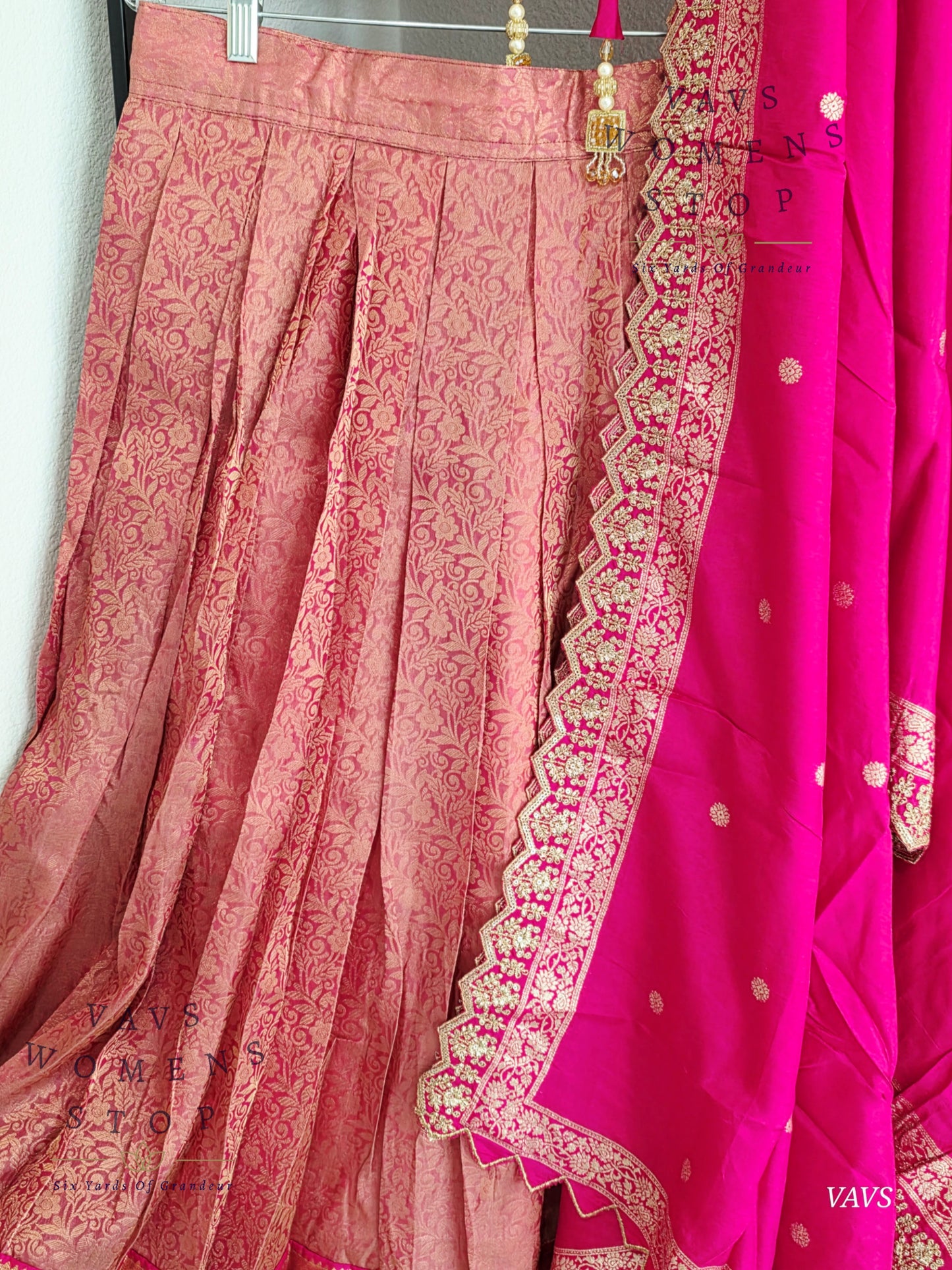 Pure Kanchi Pattu Silk Half Saree/Pattu Pavada Set