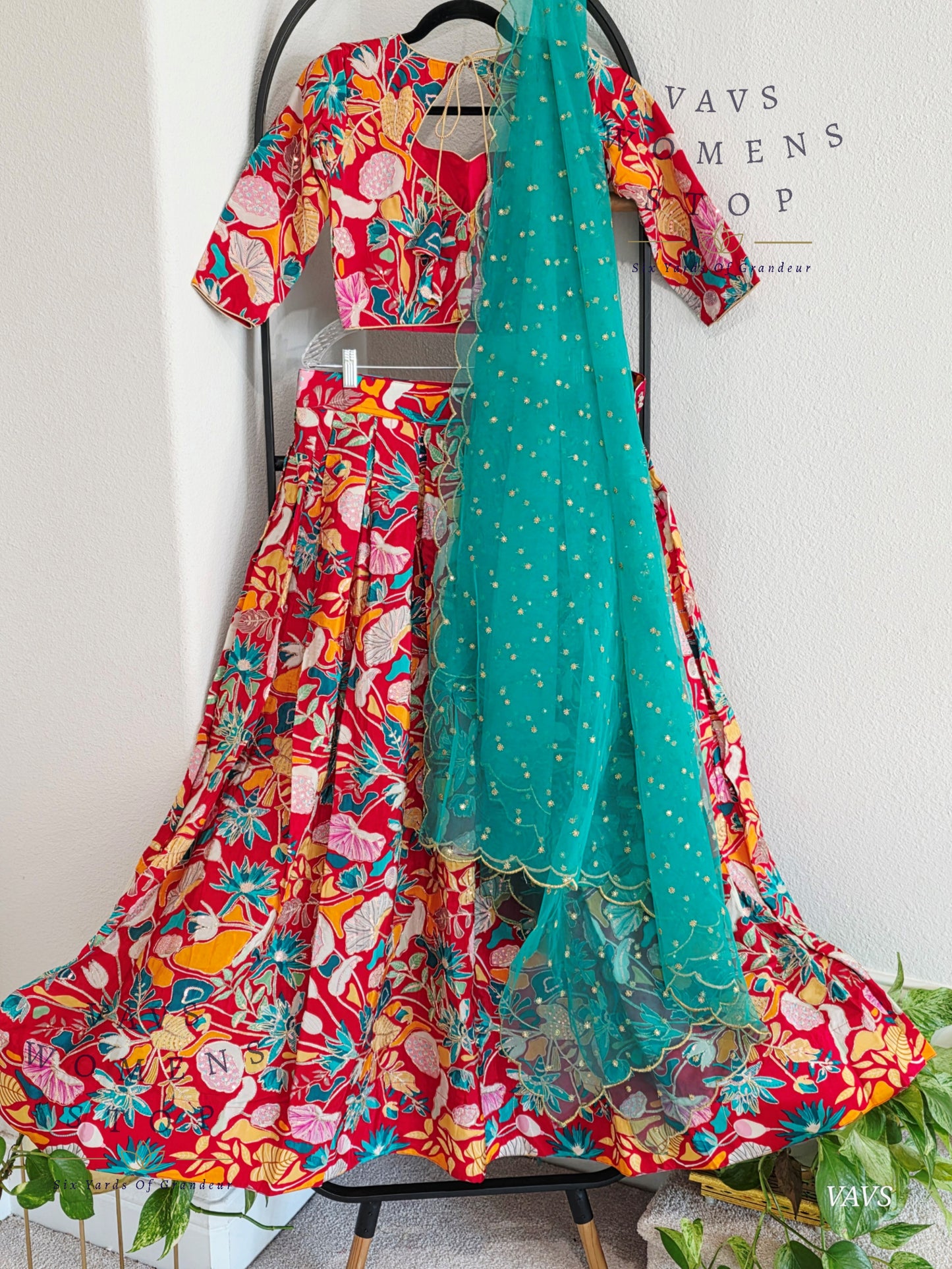 Fine Quality Crepe Silk Half Saree Designer Set