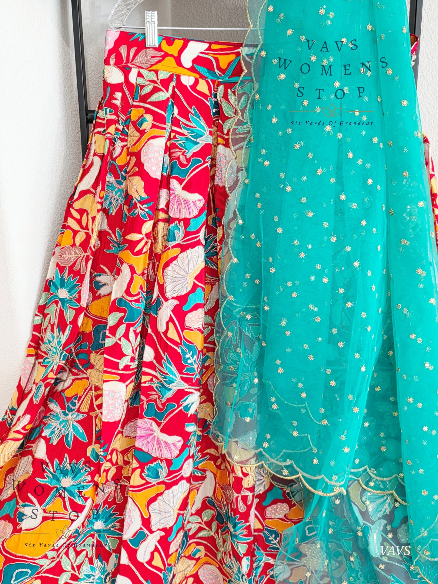 Fine Quality Crepe Silk Half Saree Designer Set