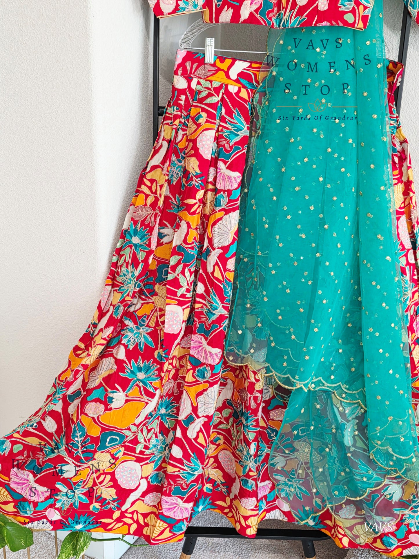 Fine Quality Crepe Silk Half Saree Designer Set