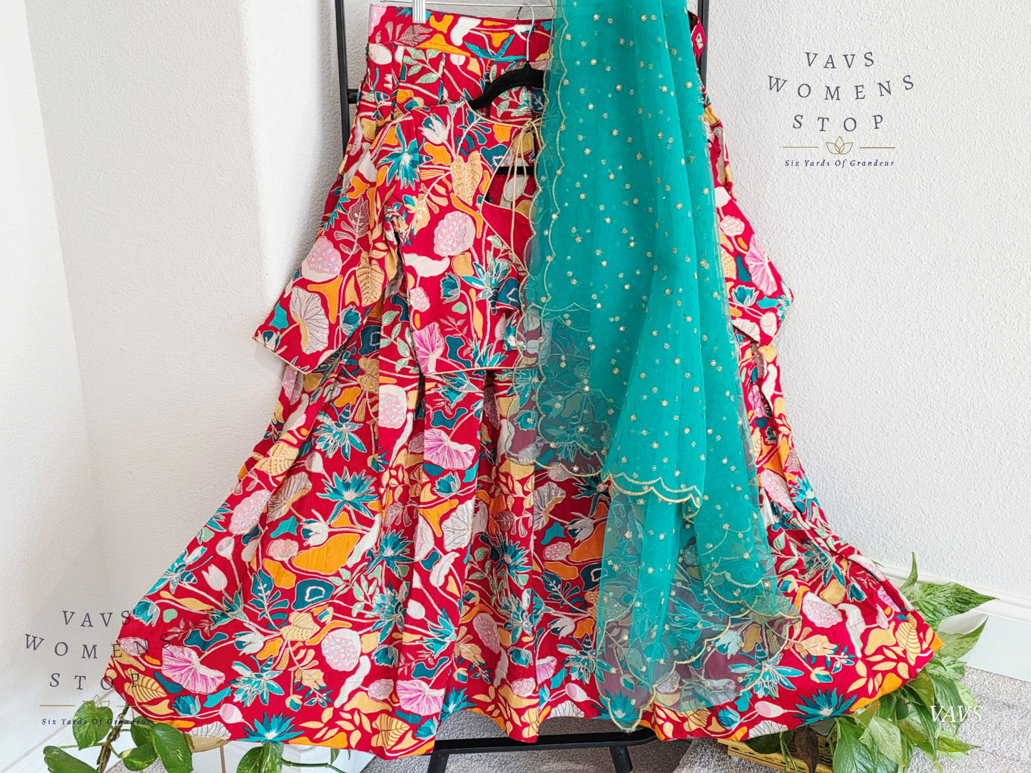 Fine Quality Crepe Silk Half Saree Designer Set