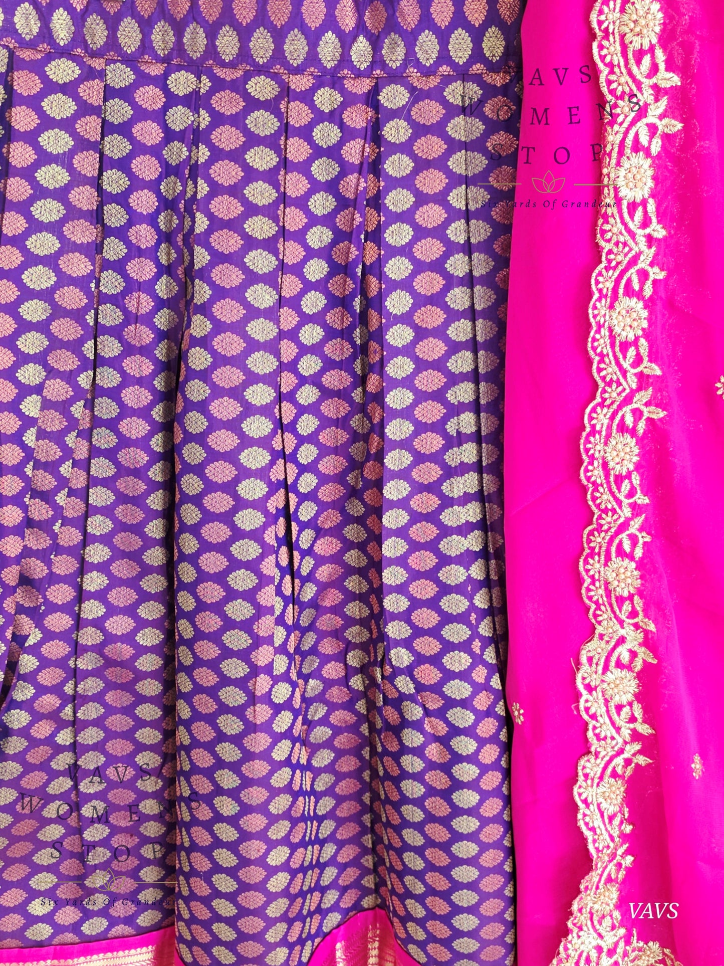 Pure Kanchi Silk Traditional Half Saree Set