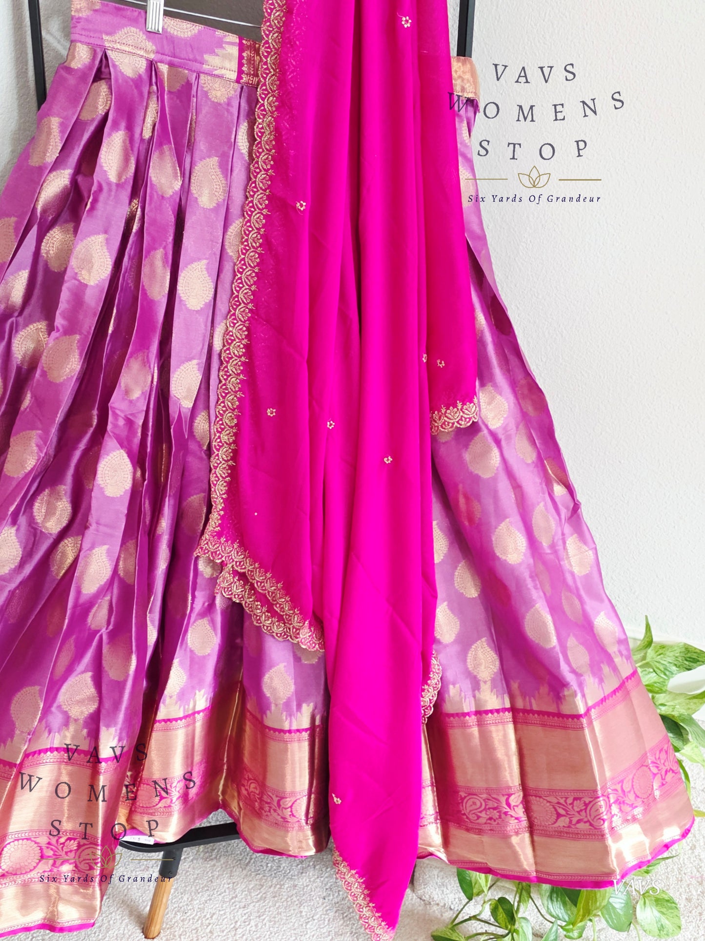 Soft Warm Organza Lehenga / Langa Voni Set