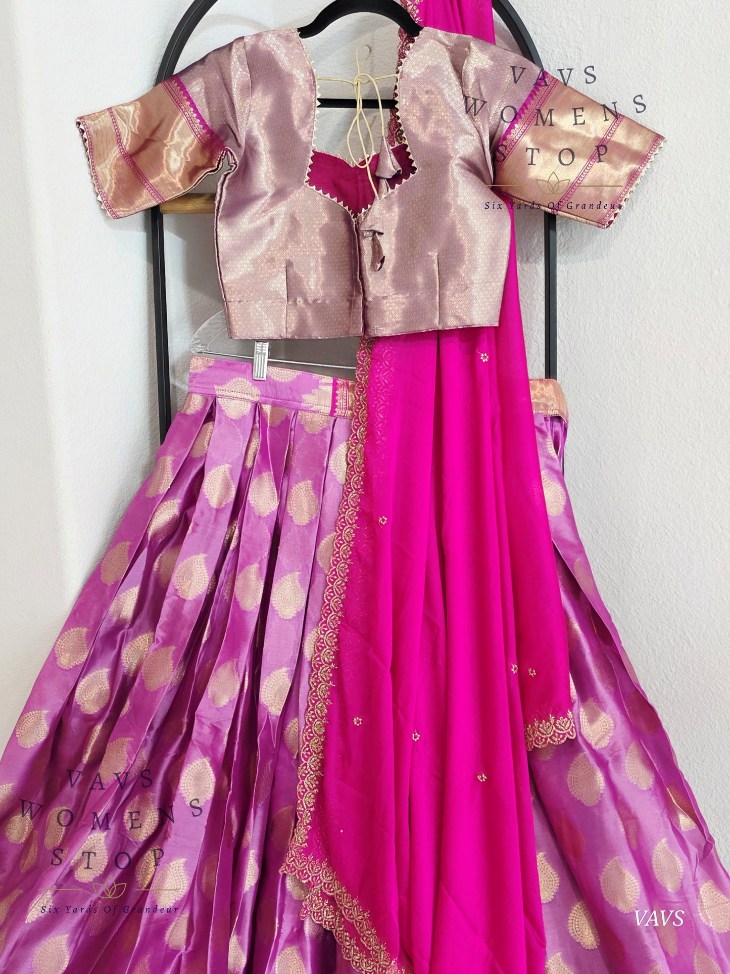 Soft Warm Organza Lehenga / Langa Voni Set