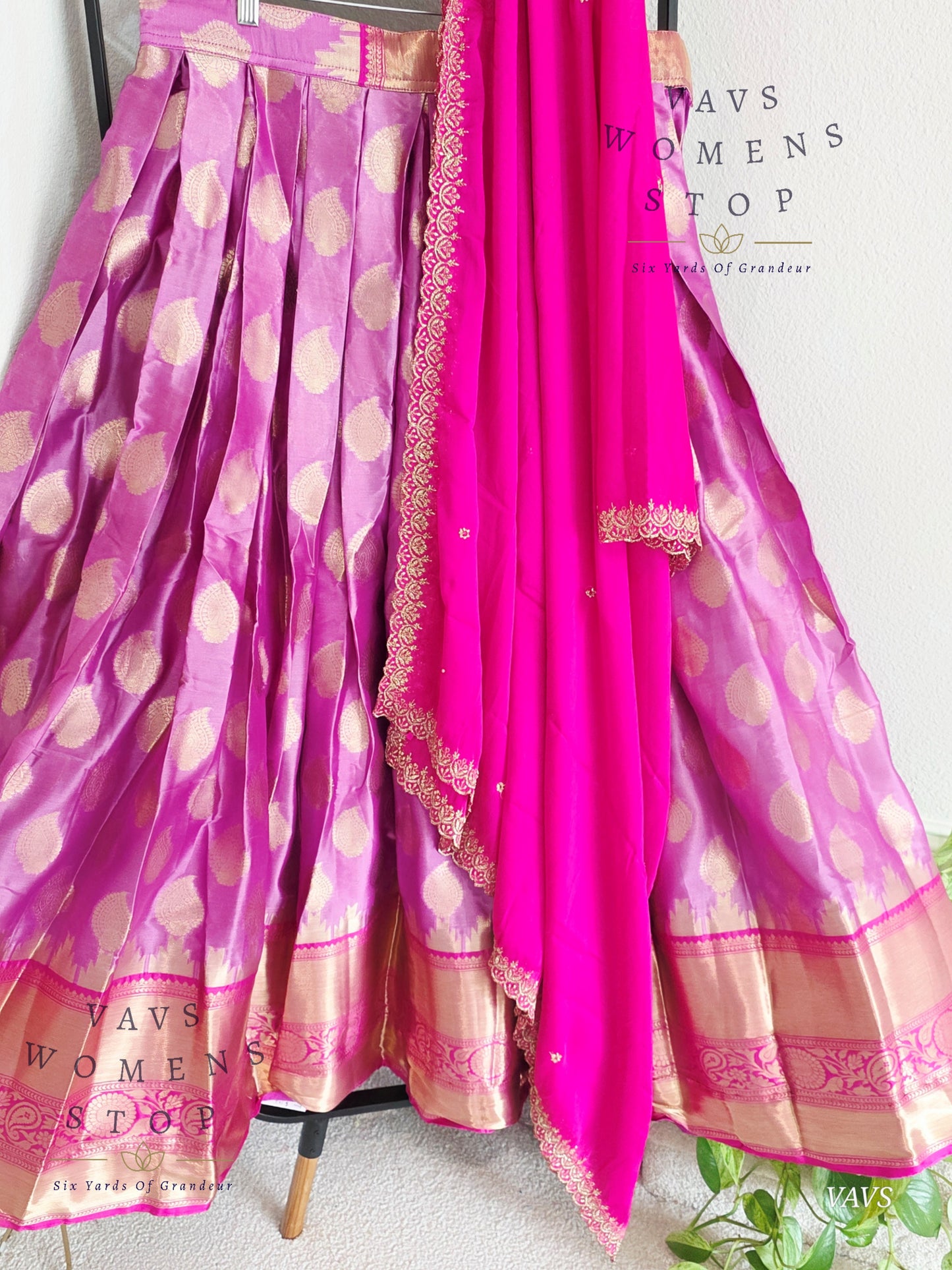 Soft Warm Organza Lehenga / Langa Voni Set