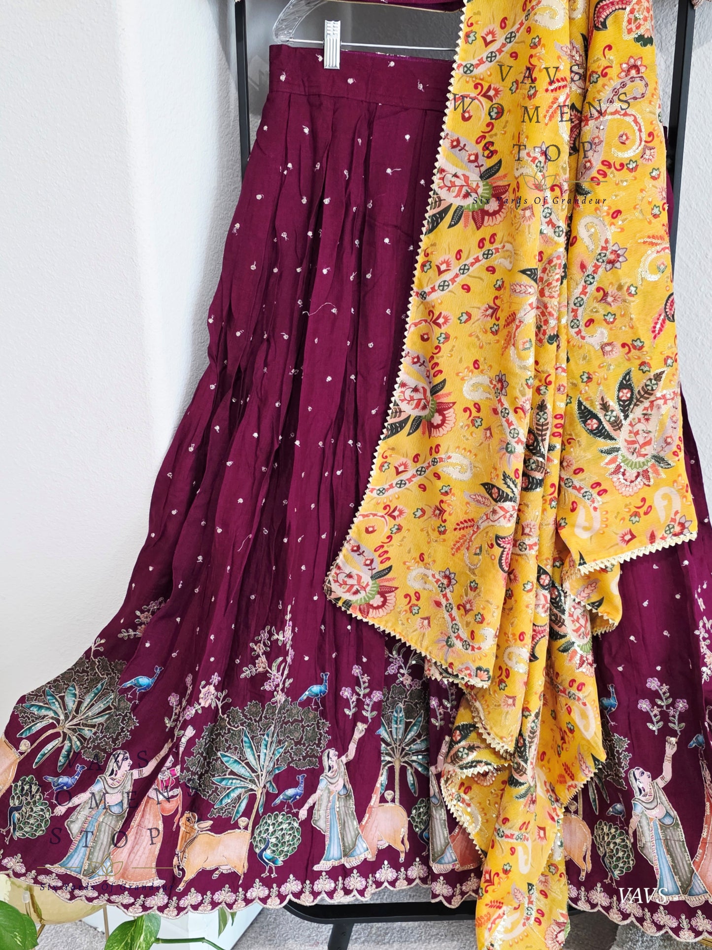 Munga Silk Half Saree Designer Set