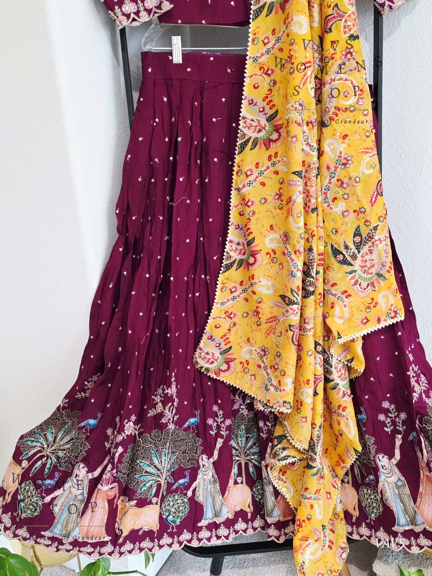 Munga Silk Half Saree Designer Set