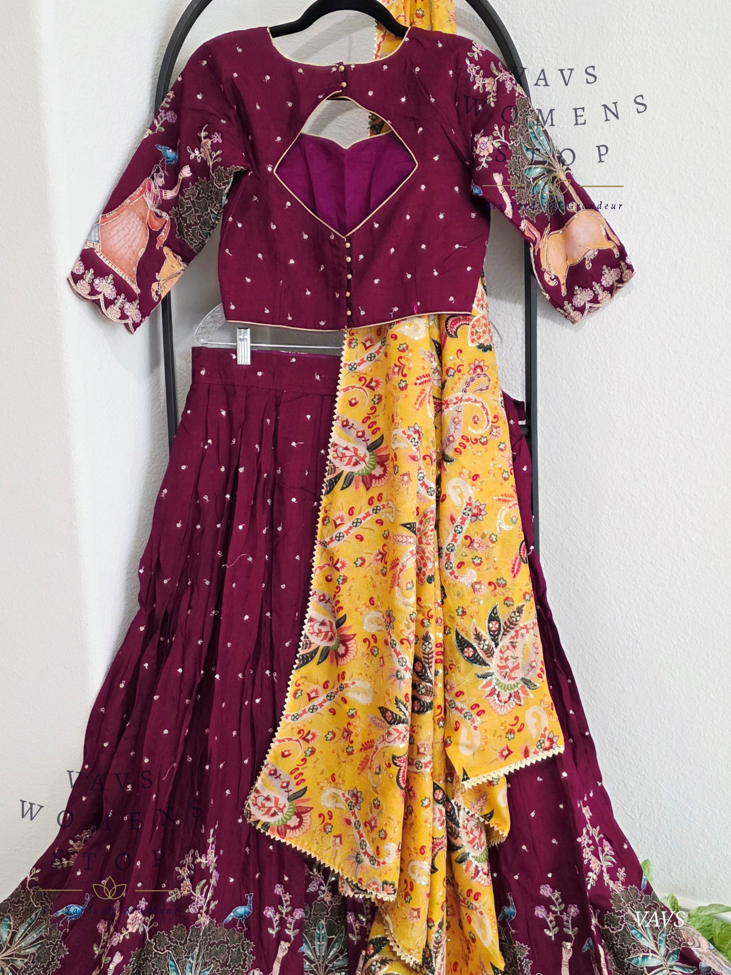 Munga Silk Half Saree Designer Set