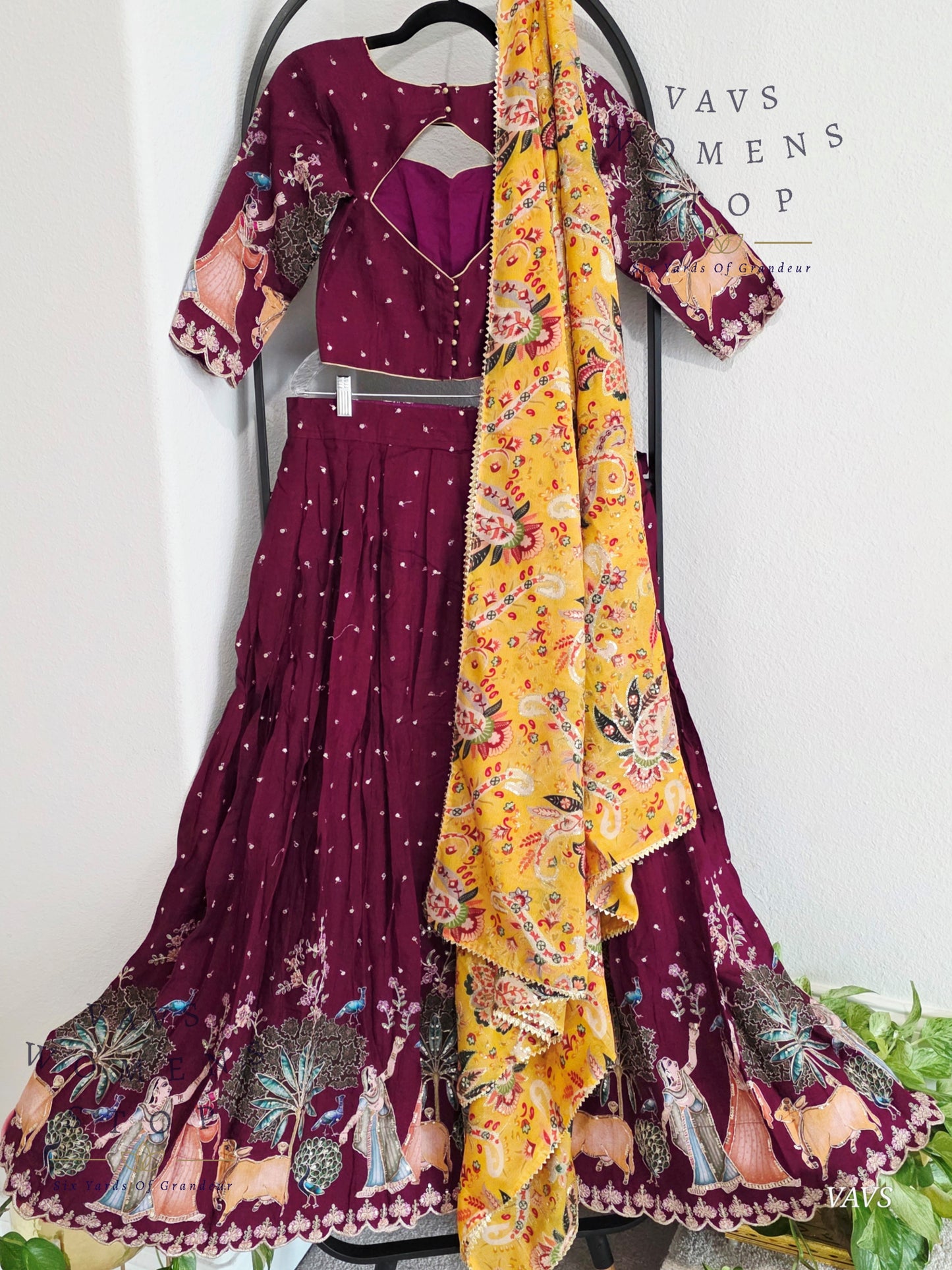 Munga Silk Half Saree Designer Set