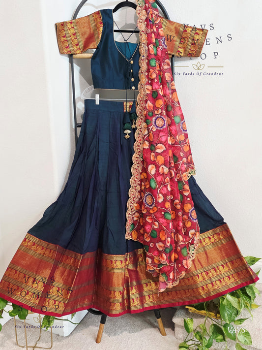 Traditional Narayanpet Lehenga / Half Saree Complete Set