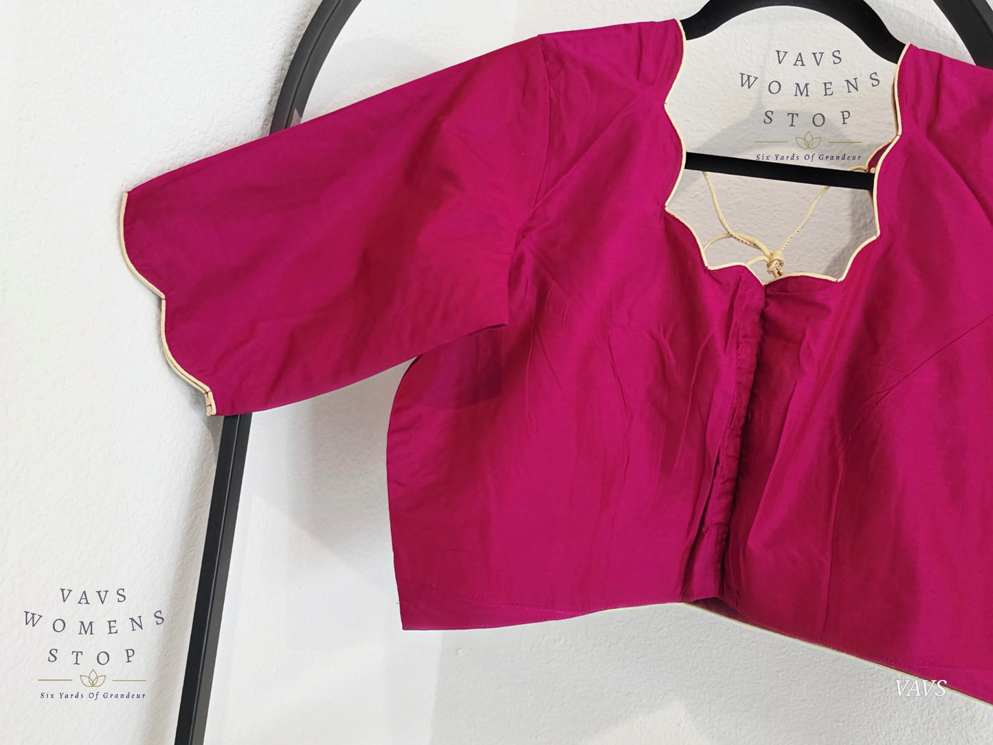 Wine Shade Plain Jasmin Silk Stitched Blouse