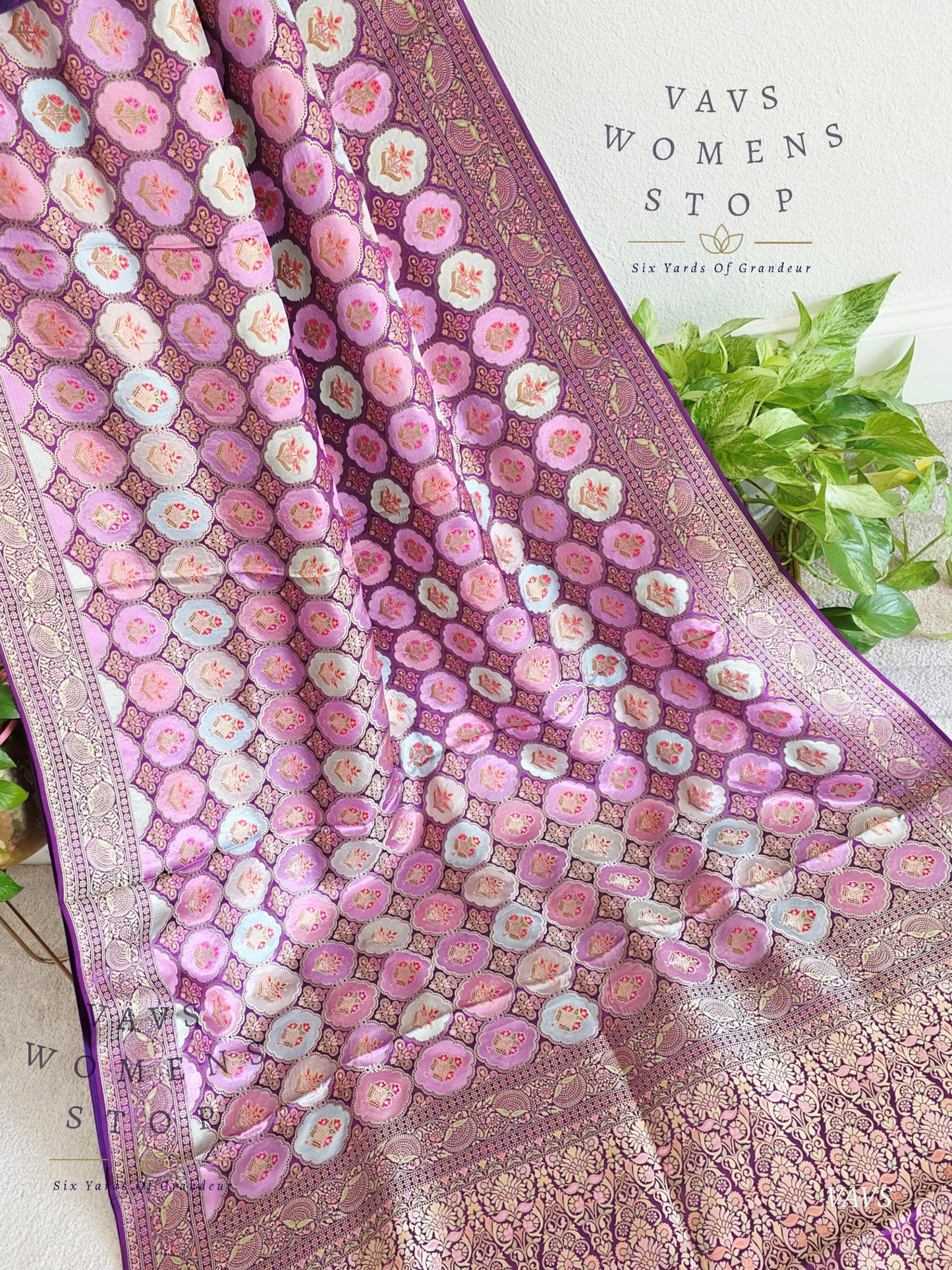 Premium Satin Banarasi Silk Saree | Contemporary Mashru Banarasi Crepe Silk | Stitched Blouse