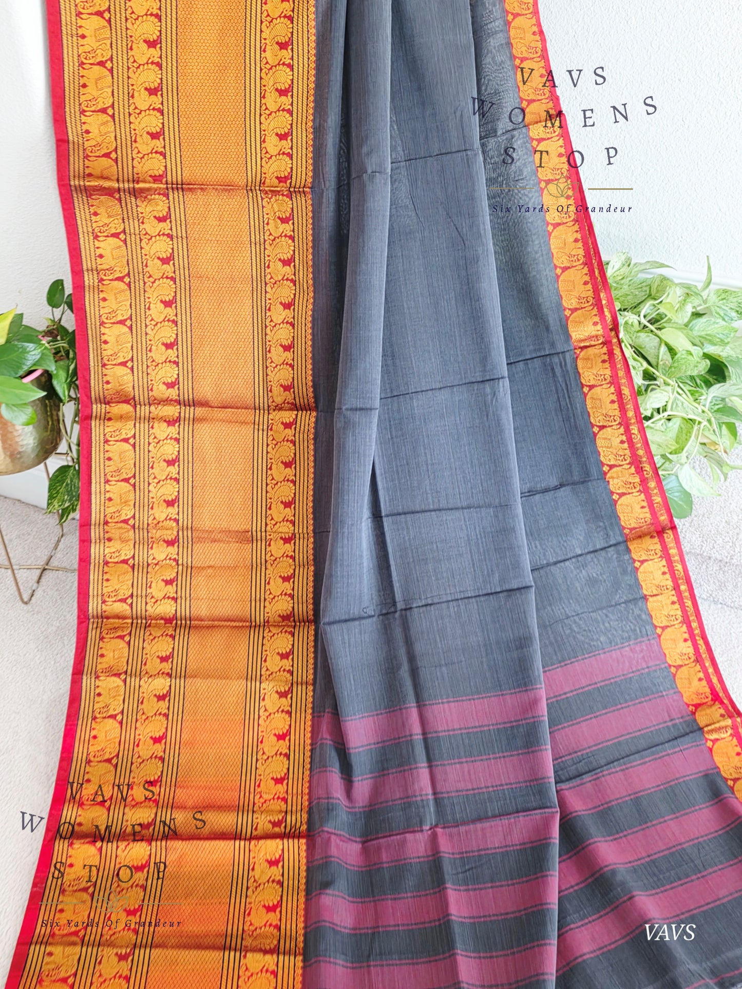 Soft Narayanpet Cotton Saree with Stitched Blouse