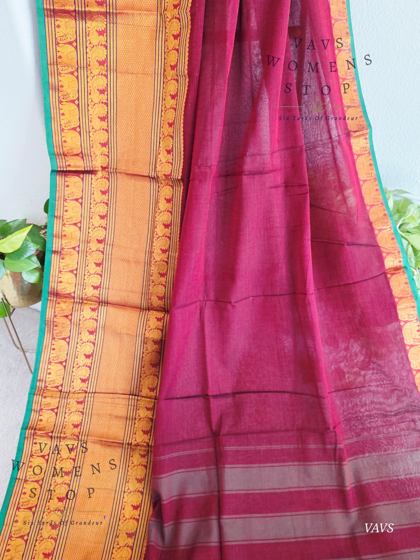 Soft Narayanpet Cotton Saree with Stitched Blouse