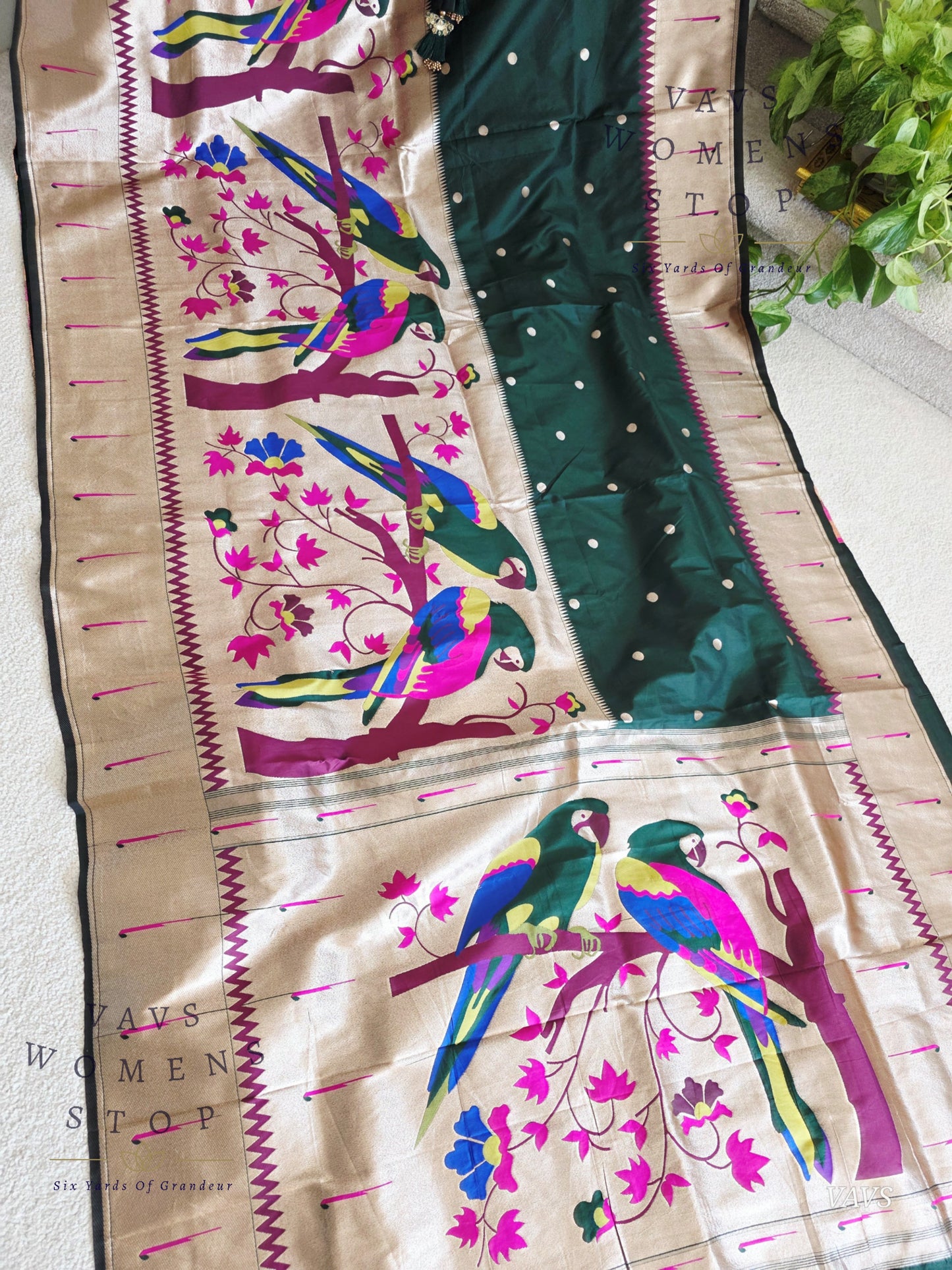 Designer Benarasi Paithani Soft Silk Saree - Blouse
