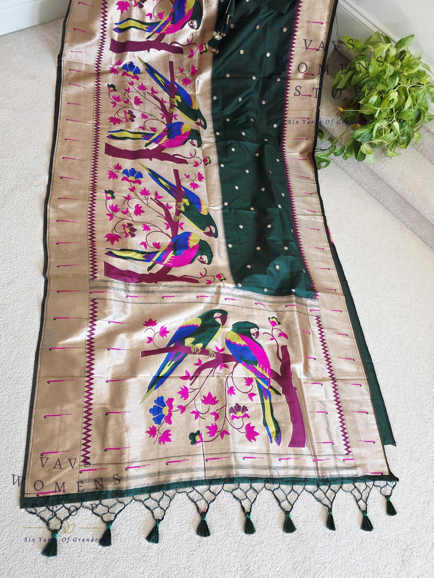 Designer Benarasi Paithani Soft Silk Saree - Blouse