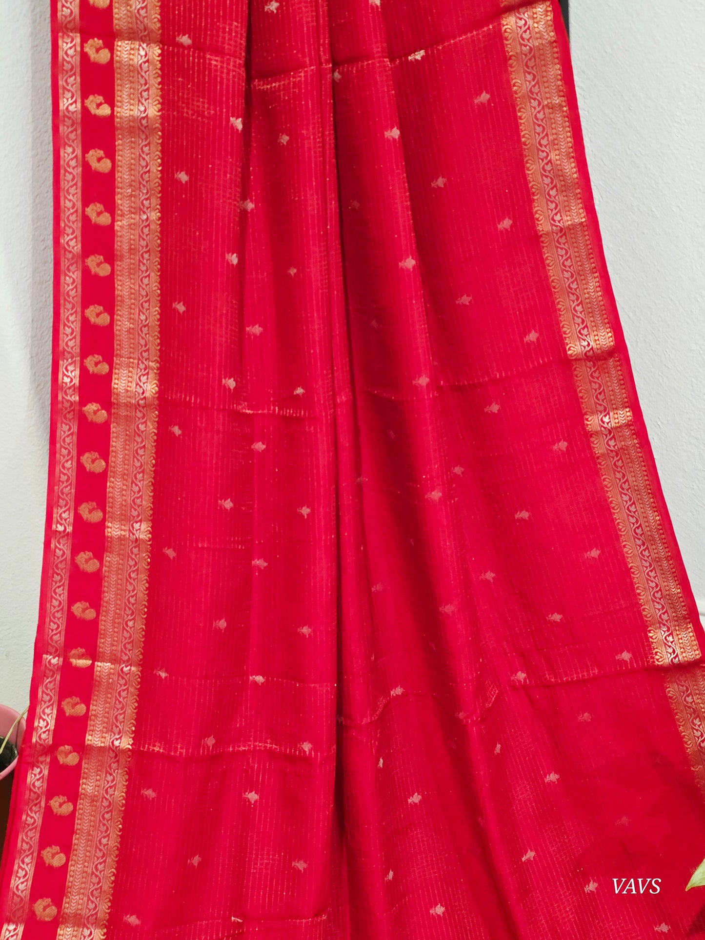 Red Shade Designer Munga Georgette Saree