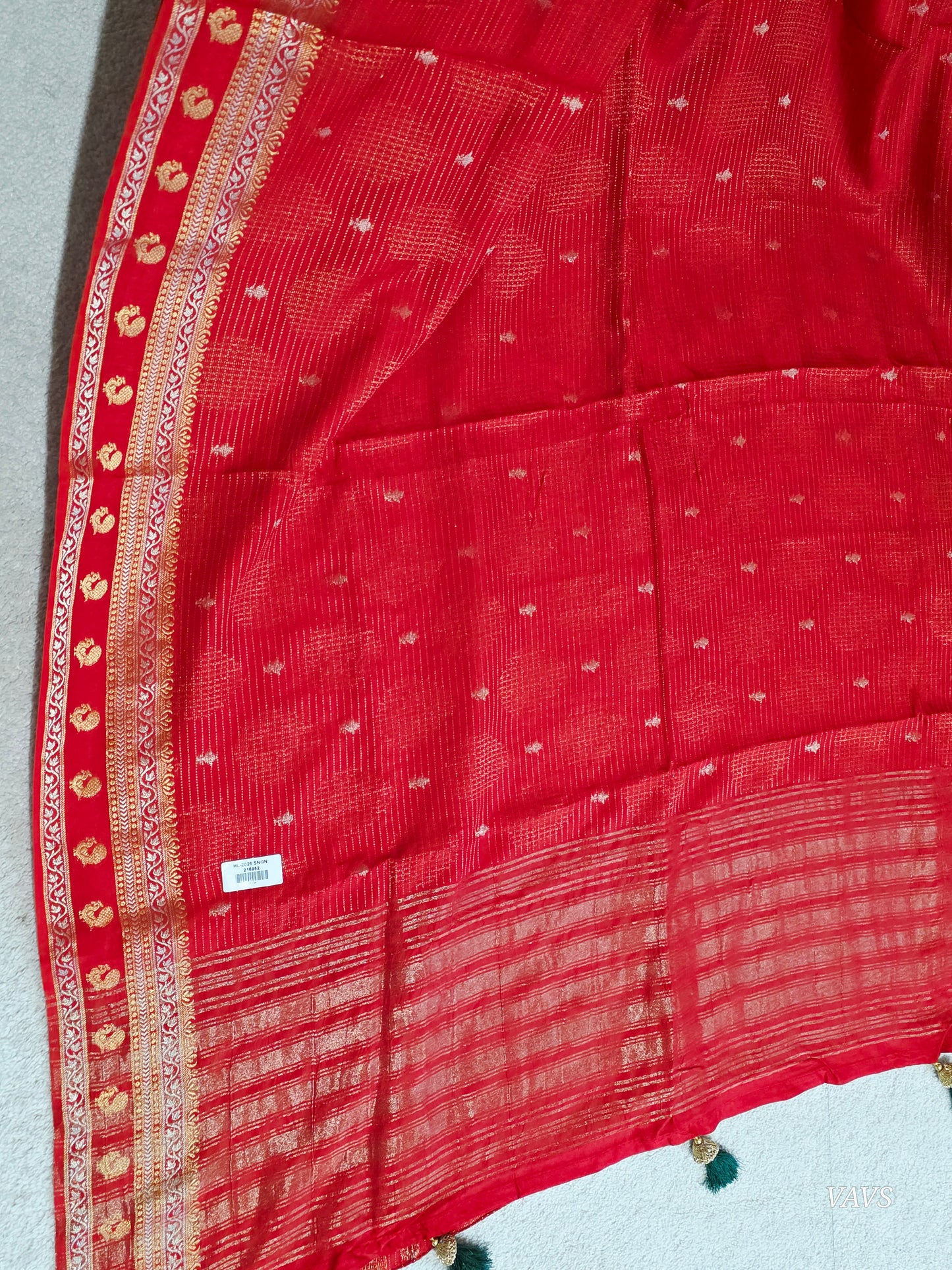 Red Shade Designer Munga Georgette Saree