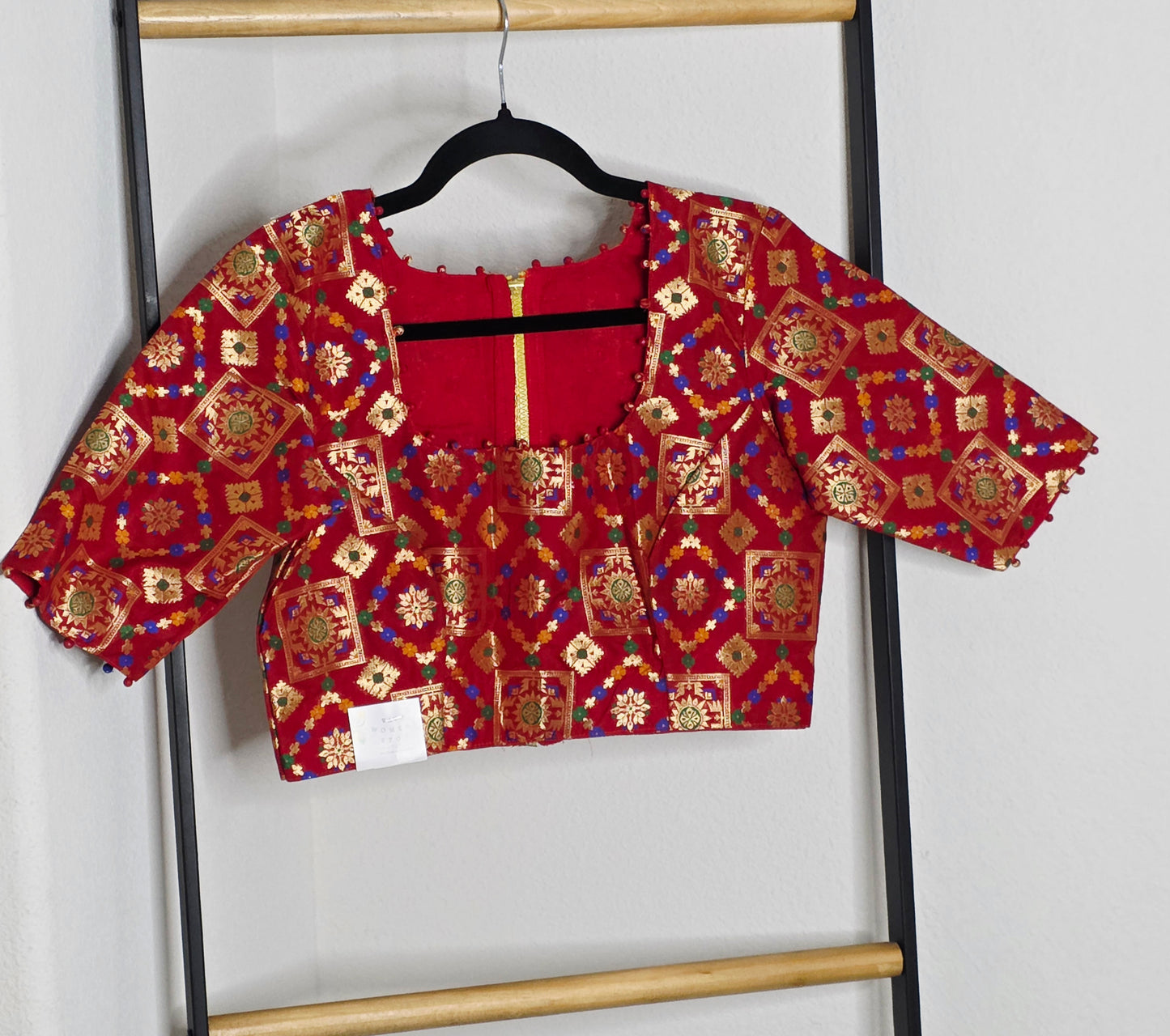 Maroon Red Patola Benarasi Blouse