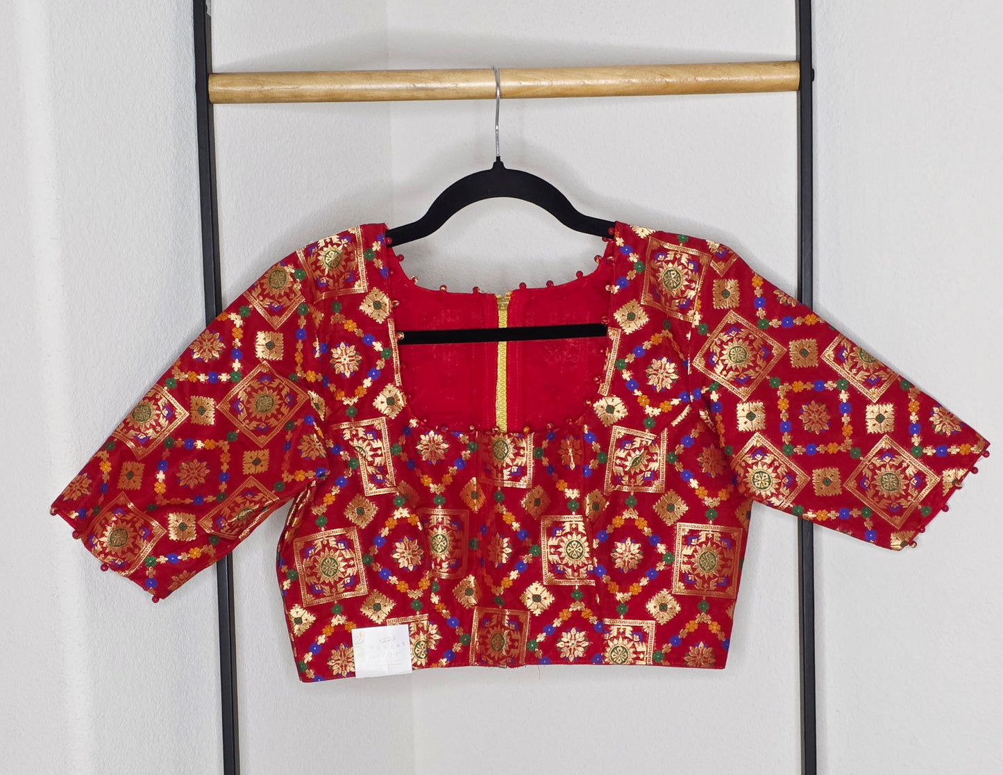 Maroon Red Patola Benarasi Blouse