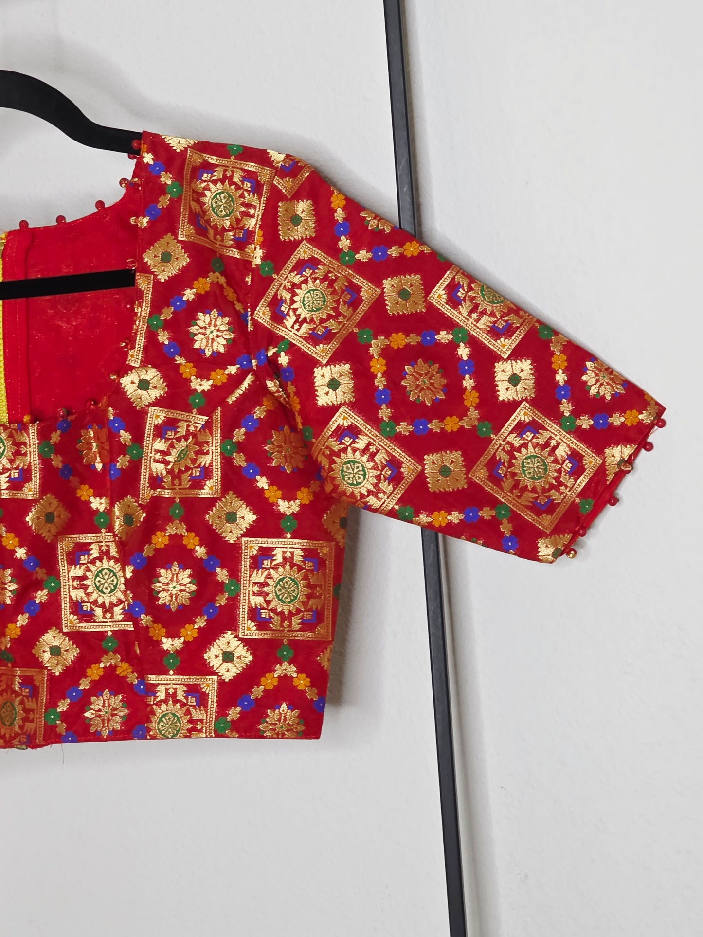 Maroon Red Patola Benarasi Blouse