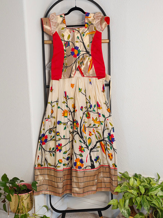 Paithani Style Soft Benarasi Lehenga Set for Girls (11 - 12Years)