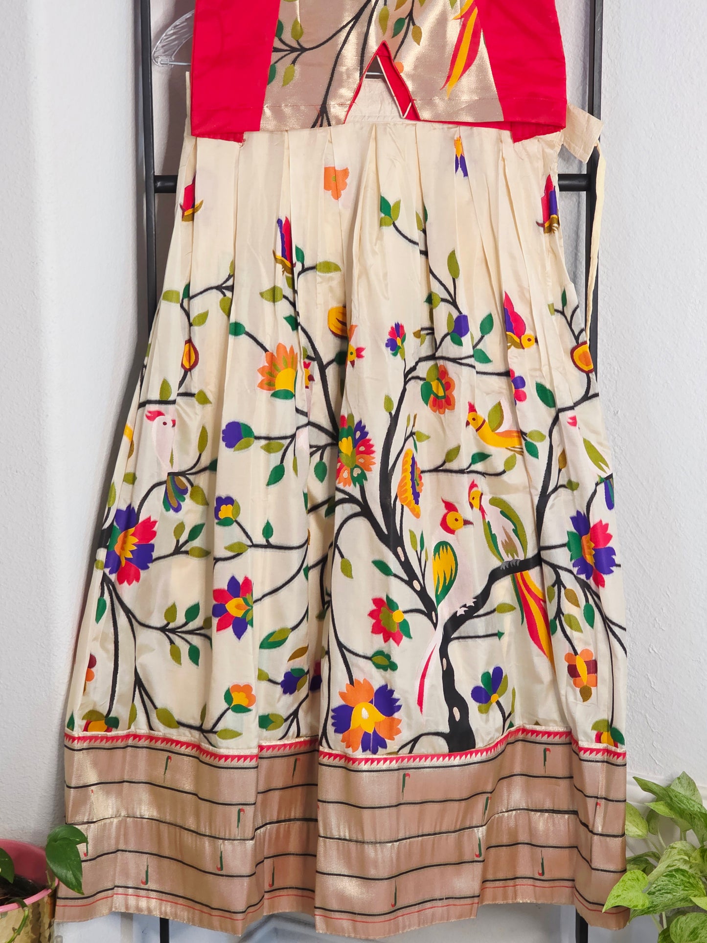 Paithani Style Soft Benarasi Lehenga Set for Girls (11 - 12Years)
