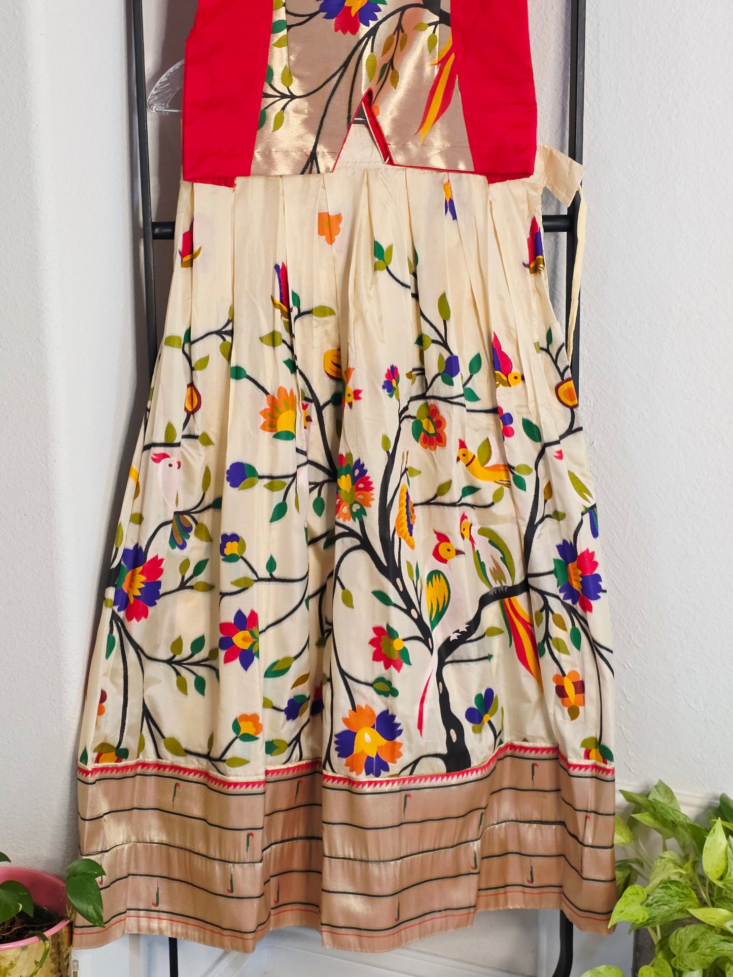 Paithani Style Soft Benarasi Lehenga Set for Girls (11 - 12Years)