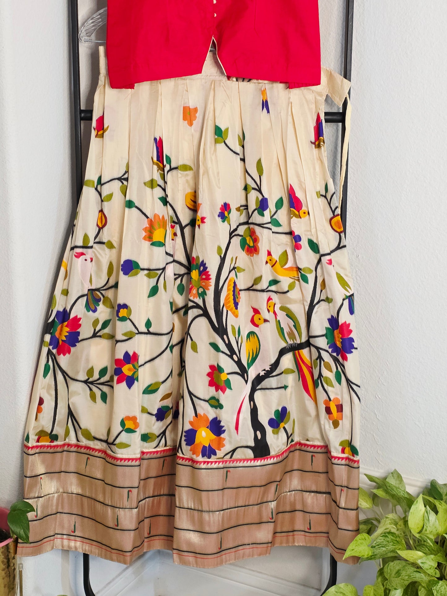 Paithani Style Soft Benarasi Lehenga Set for Girls (11 - 12Years)