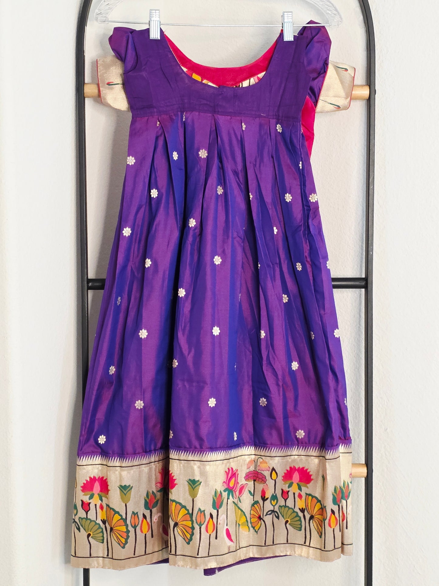 Paithani Style Soft Benarasi Lehenga Set for Girls (3 - 4Years)