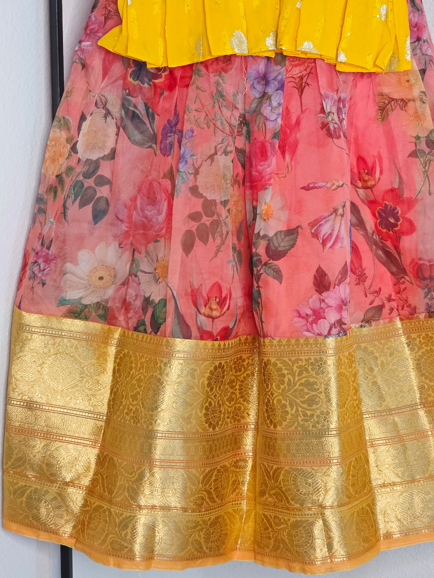 Soft Organza Floral Print Lehenga Set for Girls (4–5 Years)