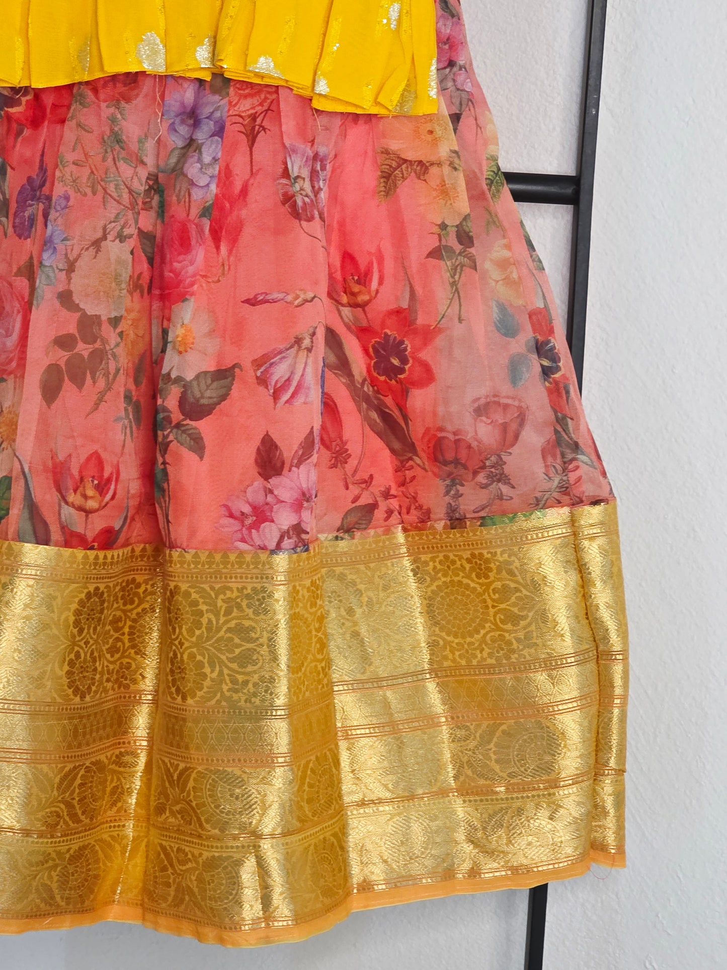 Soft Organza Floral Print Lehenga Set for Girls (4–5 Years)