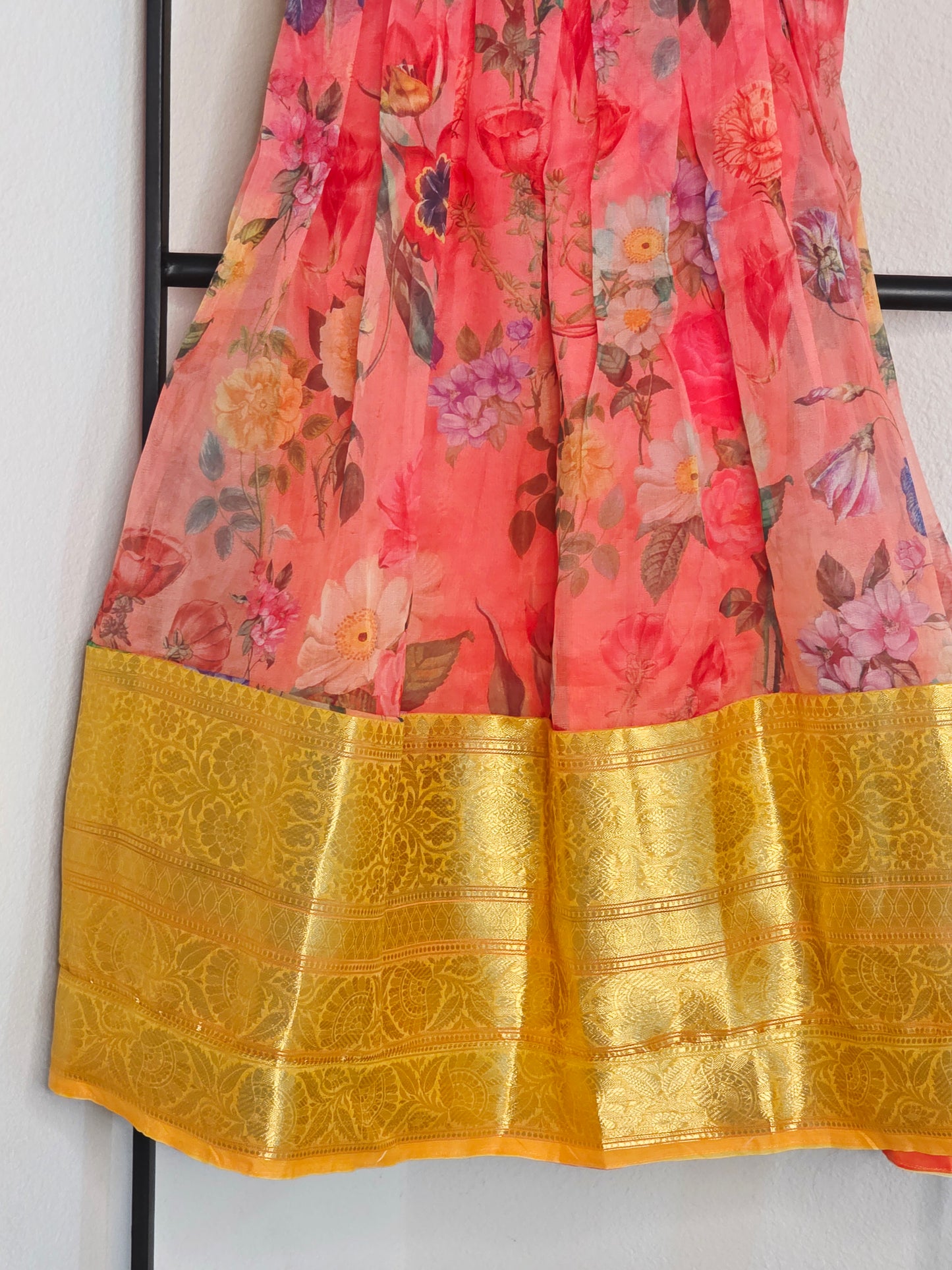 Soft Organza Floral Print Lehenga Set for Girls (4–5 Years)
