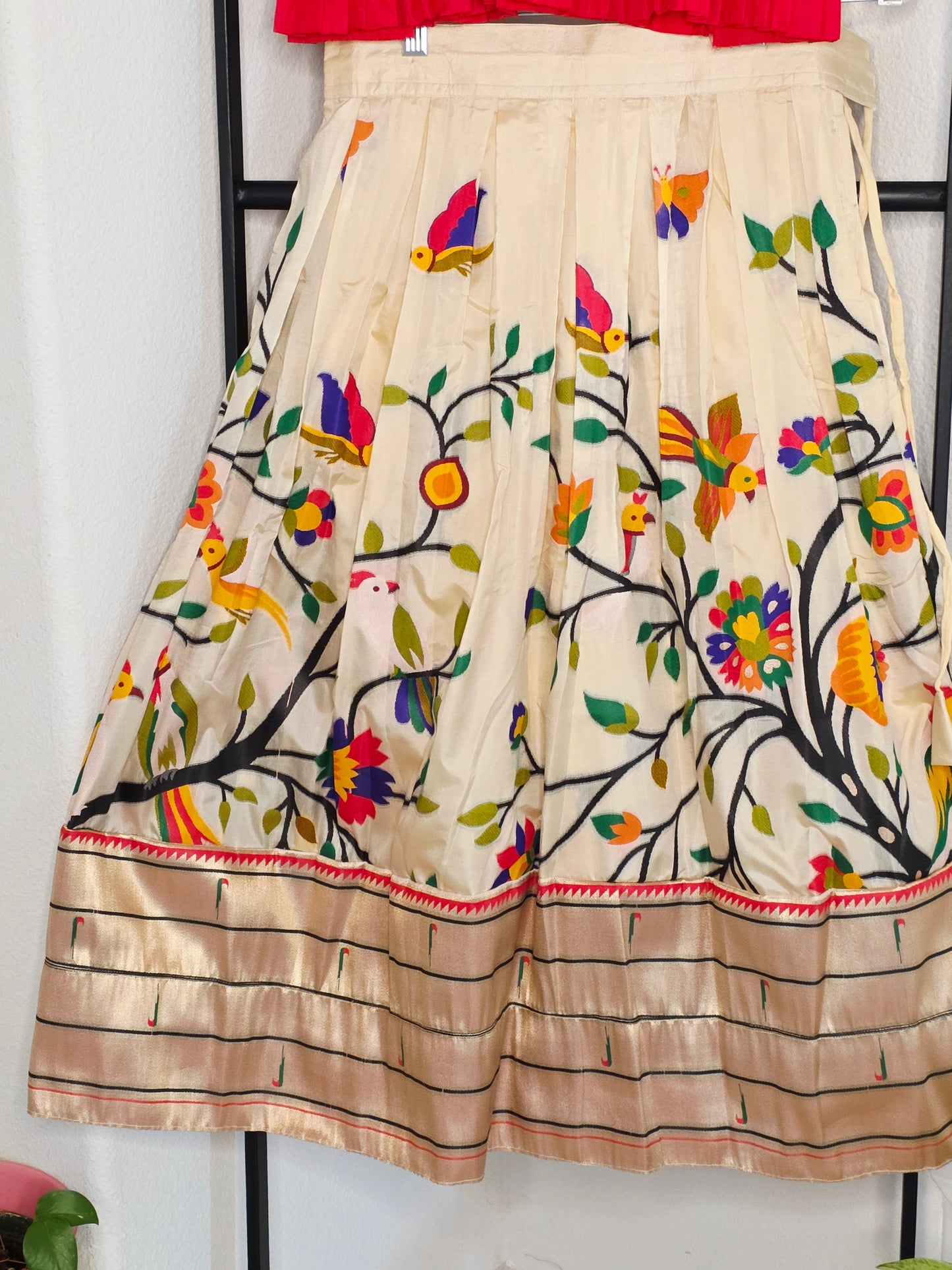 Paithani Style Soft Benarasi Lehenga Set for Girls (6 - 7Years)