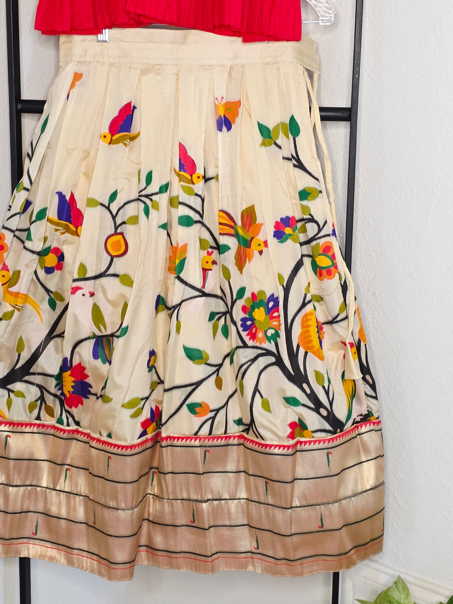 Paithani Style Soft Benarasi Lehenga Set for Girls (6 - 7Years)
