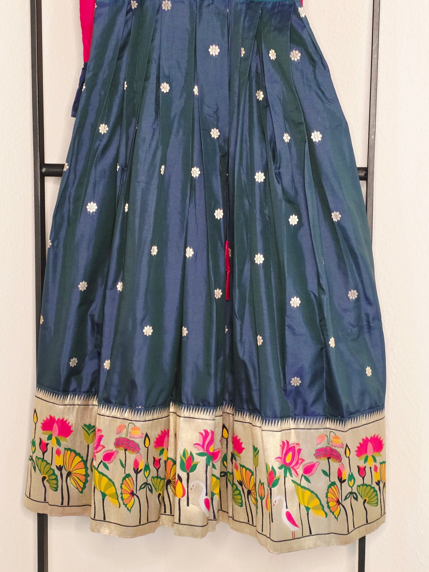 Paithani Style Soft Benarasi Lehenga Set for Girls (5 - 6Years)